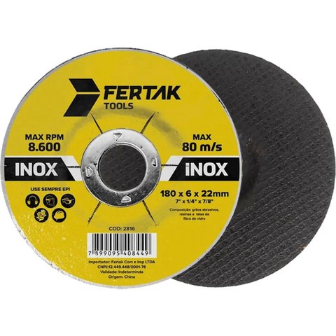 Caixa Disco de Corte 7" A82rb - Fertak Cod 2816 (5 Unidades)