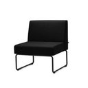 Ver imagem 1 de Poltrona Modular Pix Assento Courino Base Aco Preto - 55301