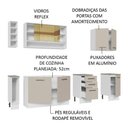 Ver imagem 5 de Armário de Cozinha Completa 220cm Branco/crema Agata da Thêmis Madesa