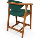 Ver imagem 7 de Kit 05 Banquetas Baixa para Cozinha Sala Jantar Bancada Cecília L02 Bouclê Verde - Lyam Decor
