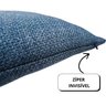 Capa de Almofada Retangular Baguete Linhao Azul Marinho 30x50 - 2