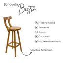 Ver imagem 4 de Banco Alto Banqueta Bistrô Alto Padrão em Madeira Reforçada