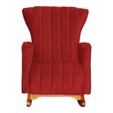 Ver imagem 5 de Poltrona Balanço C/ Puff Melinda Suede Vermelho - Lm Decor