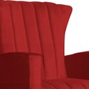 Ver imagem 4 de Poltrona Balanço C/ Puff Melinda Suede Vermelho - Lm Decor