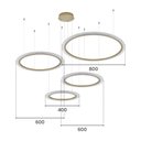 Ver imagem 2 de Lustre Pendente Astraled Aspectral Pl-9742 Dourado Led Bivolt Dourado Pl-9742