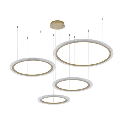 Lustre Pendente Astraled Aspectral Pl-9742 Dourado Led Bivolt Dourado Pl-9742