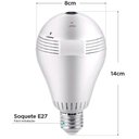 Ver imagem 4 de Câmera Lâmpada Espiã Ip Wifi Microfone e Alto-falante Visão 360