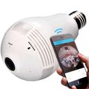 Ver imagem 1 de Câmera Lâmpada Espiã Ip Wifi Microfone e Alto-falante Visão 360
