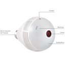 Ver imagem 3 de Câmera Lâmpada Espiã Ip Wifi Microfone e Alto-falante Visão 360