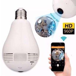 Câmera Lâmpada Espiã Ip Wifi Microfone e Alto-falante Visão 360 - 2