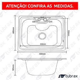 Cuba Pia Cozinha Gourmet Aço Inox Luxo com Acessórios - Tubrax - 12