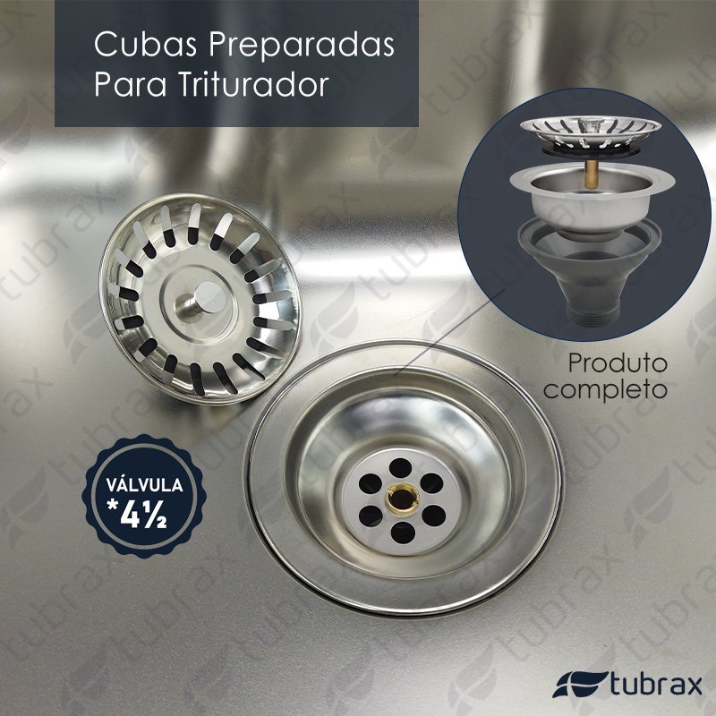Cuba Pia Cozinha Gourmet Aço Inox Luxo com Acessórios - Tubrax - 9