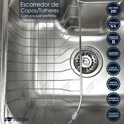 Cuba Pia Cozinha Gourmet Aço Inox Luxo com Acessórios - Tubrax - 13