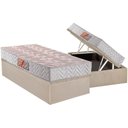 Ver imagem 1 de Conjunto Box Baú Solteiro: Colchão Molas Paropas D28 Pasquale Clean + Base Crc Suede Clean (88x188
