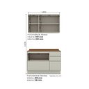 Ver imagem 3 de Cozinha Compacta Modulada 100% MDF 3 Peças com Tampo Areia HP/Cinamomo Fineze