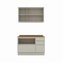 Ver imagem 2 de Cozinha Compacta Modulada 100% MDF 3 Peças com Tampo Areia HP/Cinamomo Fineze