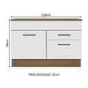 Ver imagem 7 de Balcão de Pia Cozinha 1 Porta e 2 Gavetas (com Tampo) Rustic/branco Agata Madesa Rustic/branco