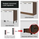 Ver imagem 2 de Balcão de Pia Cozinha 1 Porta e 2 Gavetas (com Tampo) Rustic/branco Agata Madesa Rustic/branco