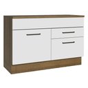 Ver imagem 1 de Balcão de Pia Cozinha 1 Porta e 2 Gavetas (com Tampo) Rustic/branco Agata Madesa Rustic/branco
