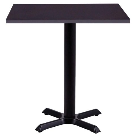 Mesa Ômega Ferro Preto 74 Cm (alt) Base em X Tampo Mdp Quadrado 80 Cm (larg) X 2,50 Cm (alt) Preto