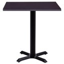 Ver imagem 1 de Mesa Ômega Ferro Preto 74 Cm (alt) Base em X Tampo Mdp Quadrado 80 Cm (larg) X 2,50 Cm (alt) Preto