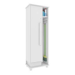 Armário Multiuso Escritório Lavanderia Quarto 1 Porta Caribe Branco - 2