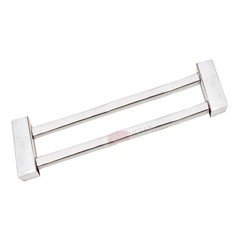 Toalheiro Duplo 30 Cms Quadrado Inox-metais Banheiro- Ilheus