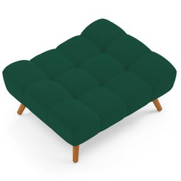 Puff Pet Cama Estofada para Cachorro Sofia L02 Suede Verde - Inoviza - 3