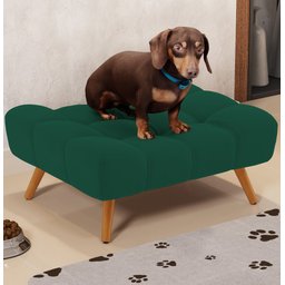 Puff Pet Cama Estofada para Cachorro Sofia L02 Suede Verde - Inoviza - 2