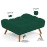 Puff Pet Cama Estofada para Cachorro Sofia L02 Suede Verde - Inoviza - 4