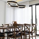 Ver imagem 1 de Lustre Pendente Anel Led 2700k 100cm Madeira e Acrílico