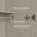 Ver imagem 6 de Guarda-Roupa Casal MDF/MDP 6 Portas 4 Gavetas Cinza Nova York