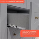 Ver imagem 7 de Guarda-Roupa Casal MDF/MDP 6 Portas 4 Gavetas Cinza Nova York