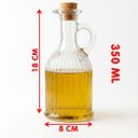 Ver imagem 4 de Garrafa Óleo Azeite Vidro com Tampa Rolha de 350ml Kit 6pçs