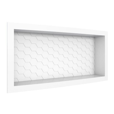 Nicho para Banheiro em Plástico Injetádo Termoplástico Injetado Branco Casah 60cm