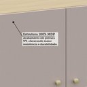 Ver imagem 5 de Armário Aéreo Geladeira 80cm 2 Pts Elegance Luciane Móveis Freijó/cinammon