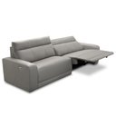 Ver imagem 1 de Sofá 4 Lugares Rettrátil Reclinável Elétrico 284cm Mazi L06 Couro Cinza - Lyam Decor