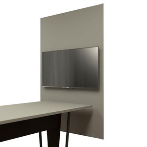 Painel de Tv P/ Sala de Reunião 195cm X 110cm Czs F5 Office Cor:cinza Sagrado