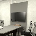 Ver imagem 3 de Painel de Tv P/ Sala de Reunião 195cm X 110cm Czs F5 Office Cor:cinza Sagrado