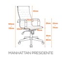Ver imagem 2 de Kit 2 Cadeiras Presidente para Escritório Giratórias Manhattan Fratini
