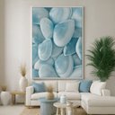Ver imagem 1 de Quadro Canvas Conchas Azuis 70x50cm Mold Branca