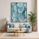 Ver imagem 3 de Quadro Canvas Conchas Azuis 70x50cm Mold Branca