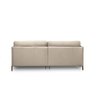 Sofá Decorativo Karine 3 Lugares Sala de Estar 230cm com Chaise Pés em Aço Couro Bege - 4