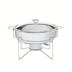 Rechaud Redondo 4,3 L em Aço Inox Banho Maria