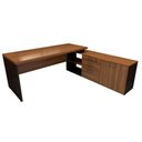 Ver imagem 4 de Mesa de Escritório em L 190cm Tampo 40mm Balcão e 3 Gavetas