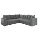 Ver imagem 1 de Sofá de Canto Retrátil 5 Lugares Veludo New Qatar Selmer