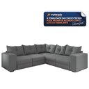 Ver imagem 4 de Sofá de Canto Retrátil 5 Lugares Veludo New Qatar Selmer