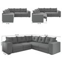 Ver imagem 3 de Sofá de Canto Retrátil 5 Lugares Veludo New Qatar Selmer