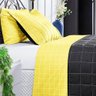 Cobre Leito Mix Solteiro 100% Algodão 150 Fios 2 Peças - Grid Amarelo - 2
