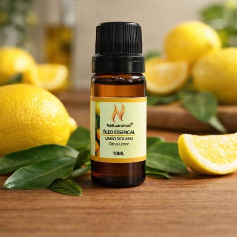Óleo Essencial Limão Siciliano 100% Puro 10ml Nattuaromas